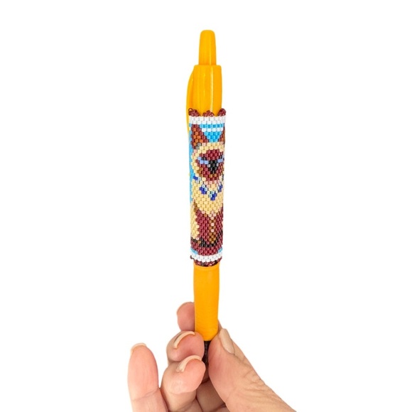 Hand crafted beaded Siamese cat pen wrap brick stitch  G2 Pilot Pen - removable - Picture 11 of 12